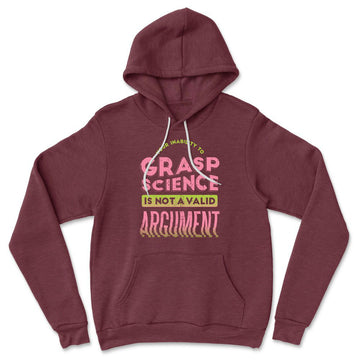 Not A Valid Argument Hoodie in Heather Maroon color